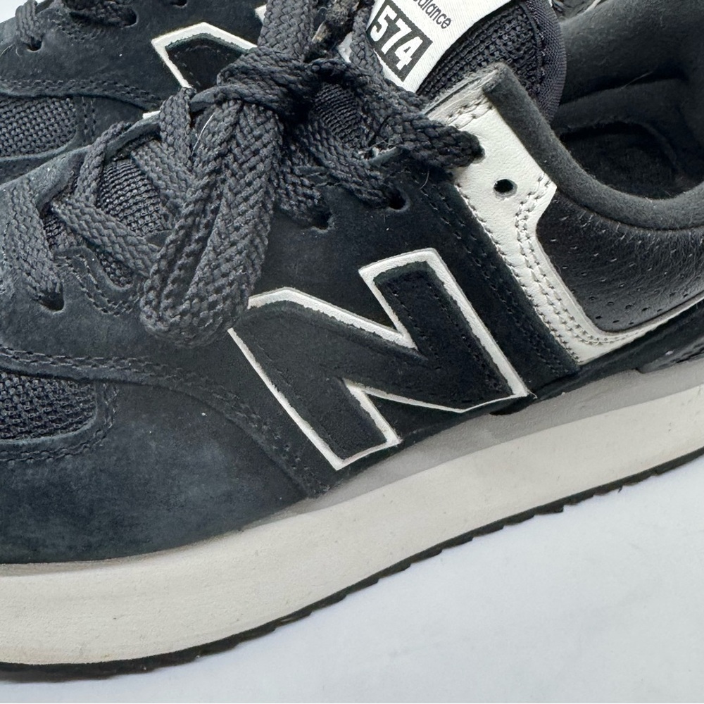 New Balance 574 Womens Black White Platform Sneakers Shoes WL574ZAB Size 8 - Picture 6 of 12